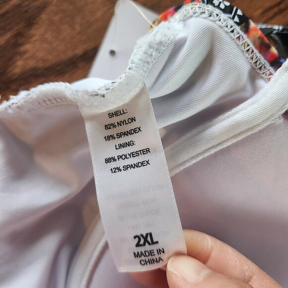 NWT Meet Curve Technicolor Cut Out Underwire One Piece Swimsuit 2XL - Picture 7 of 12